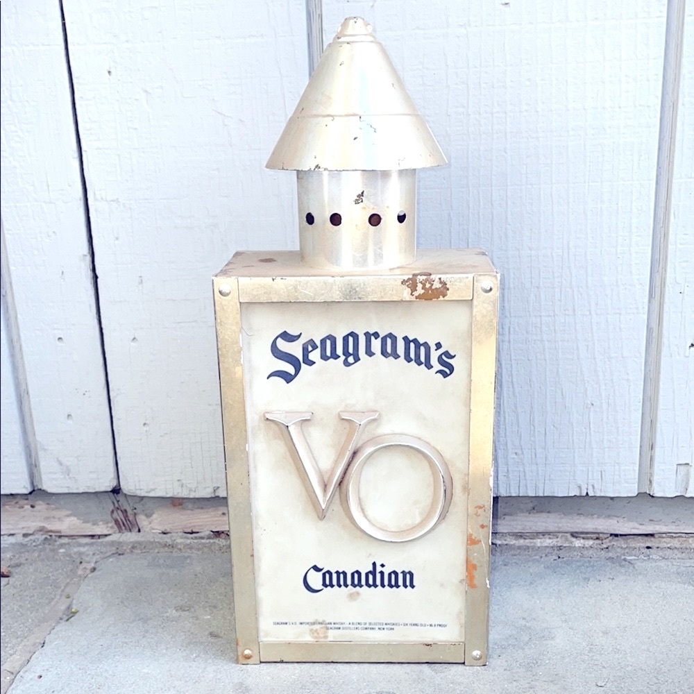 Seagrams VO Vintage Bar Light Large 13.5”  Illuminated Advertising Sign Working
